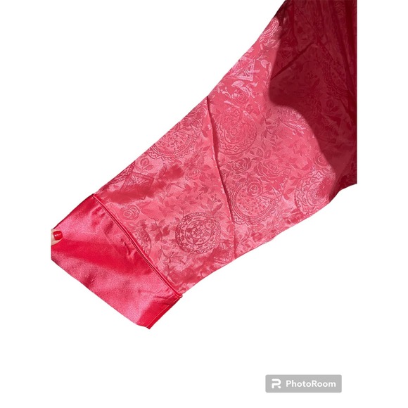 NWT gold label Victoria Secret pink/coral color satin full length robe SZ small - Picture 5 of 8